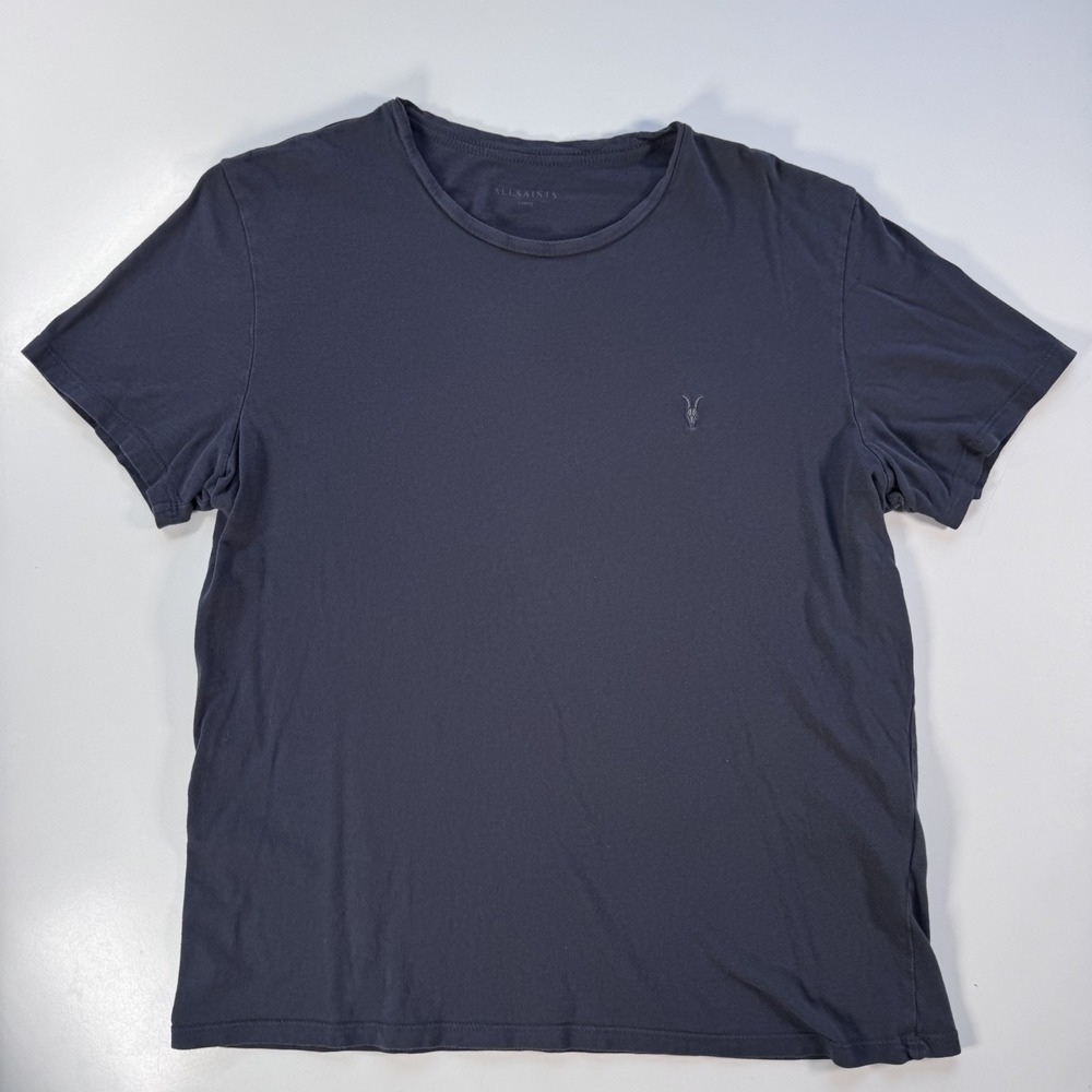 ALLSAINTS Cotton Crew Short Sleeve T-Shirt Tee Womens Large Gray Soft